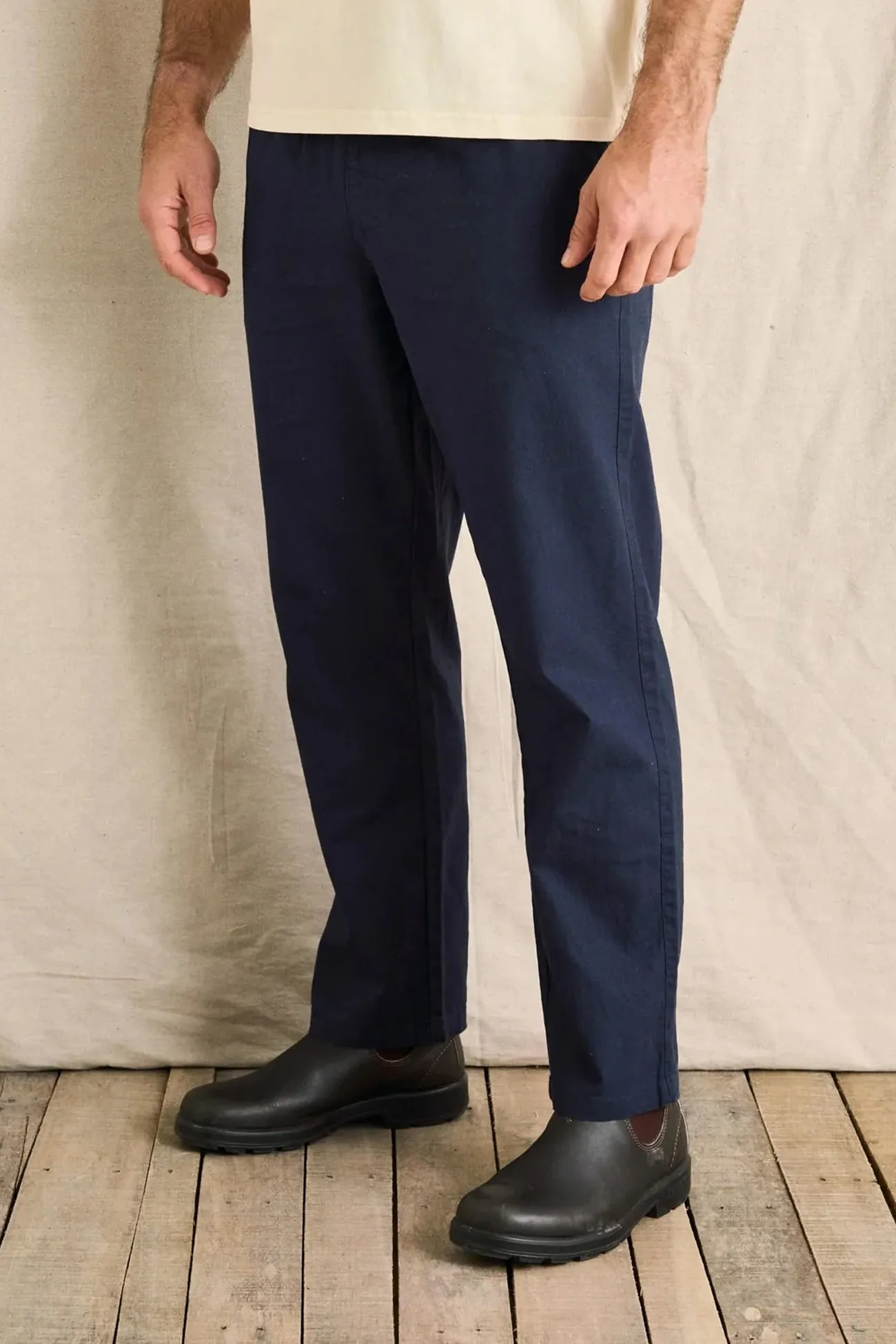 Linen Jam Pant Navy MoistureWickingLining