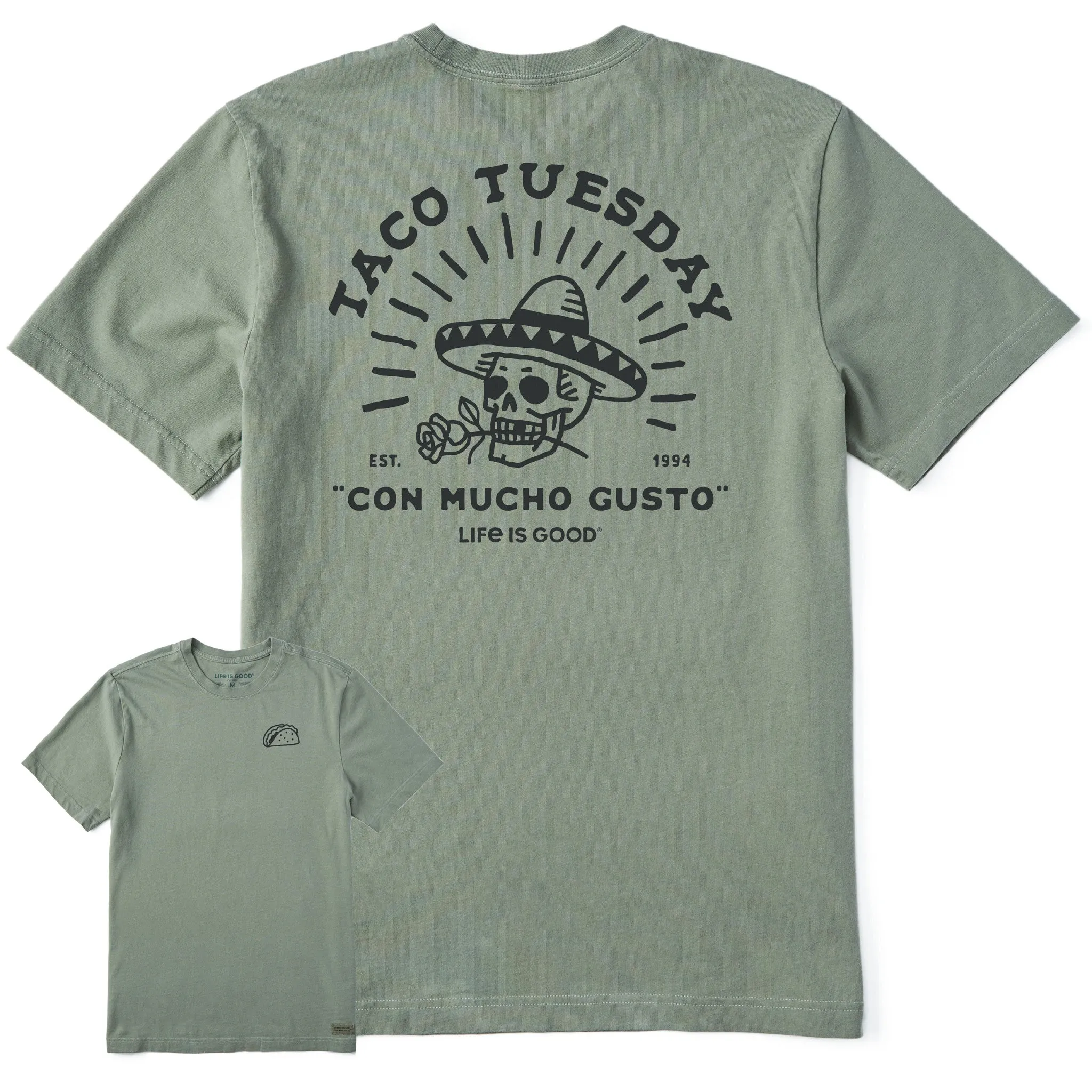 Men's Taco Tuesday Short Sleeve Tee Essential Clothing Smooth Neckline