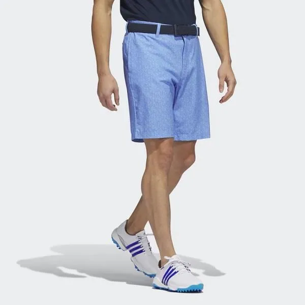 Sporty Fit ADIDAS ULTIMATE365 NINE-INCH PRINTED GOLF SHORTS - BLUE FUSION/WHITE