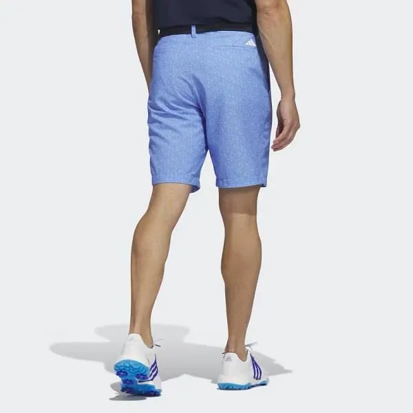 ADIDAS ULTIMATE365 NINE-INCH PRINTED GOLF SHORTS - BLUE FUSION/WHITE Layered Hem Detail Punk style
