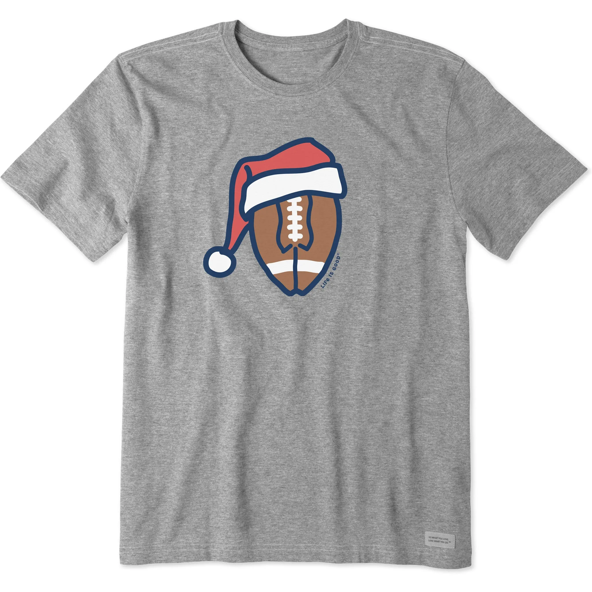Chill Style Men's Santa Football Short Sleeve Crusher Tee