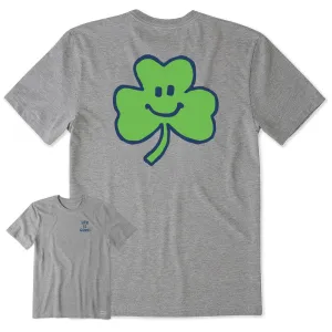 Cozy Wardrobe Men's Smile Clover Short Sleeve Crusher Tee