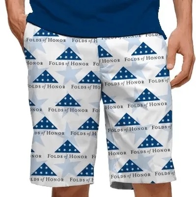 Loudmouth Golf: Men's StretchTech Shorts - Stars of Honor Durable Weave