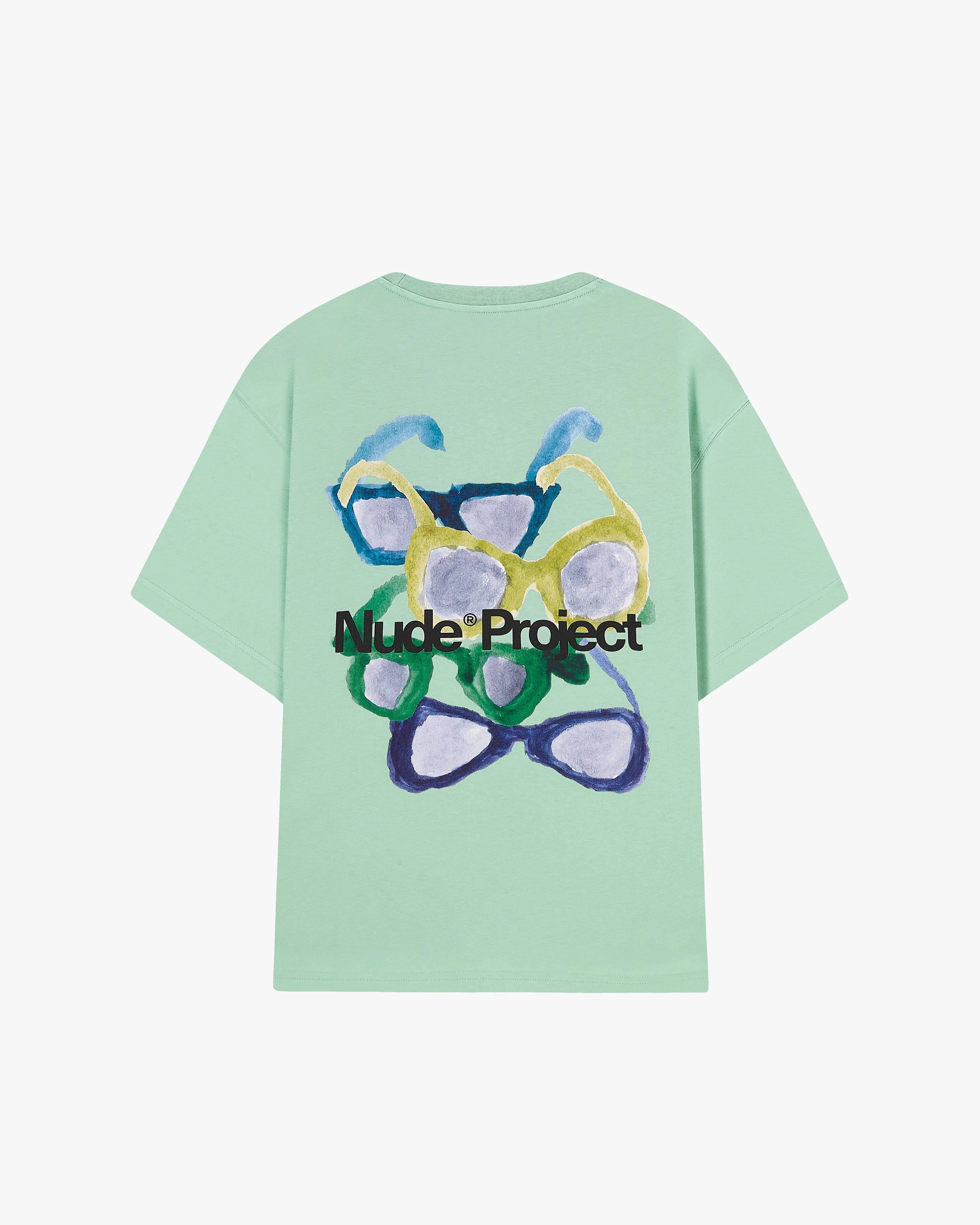 Skinny Fit Sunglasses Tee Pale Green
