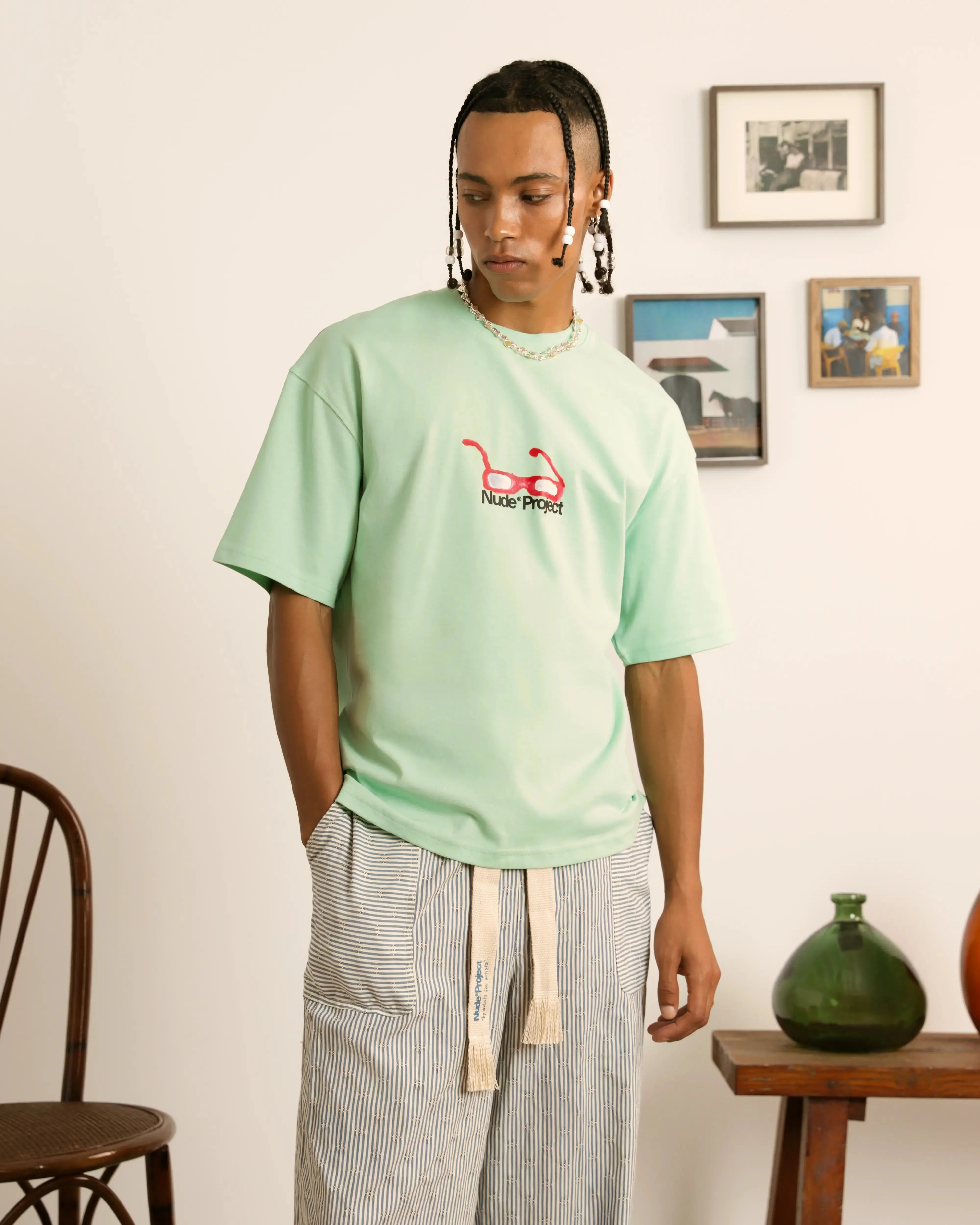 LightweightBlend Cozy Fit Sunglasses Tee Pale Green