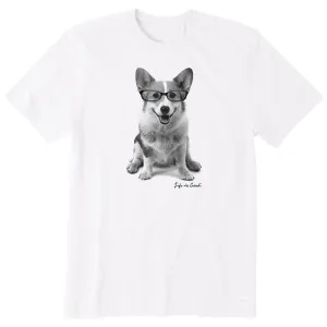 Oeko Tex Certified Men's Smart Corgi Short Sleeve Crusher Tee