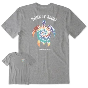 Men's Tie Dye Turtle Short Sleeve Crusher Tee Vintage Wash Effect