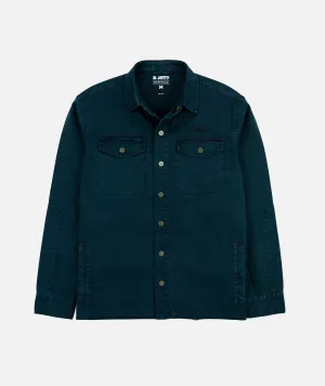 McCaffrey Long Sleeve Work Shirt - Navy Relaxed Comfort Fit Fit For Movement