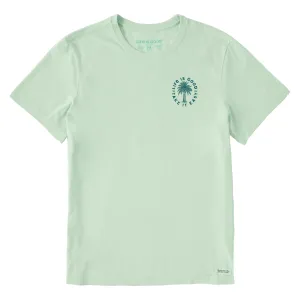 Men's Take it Easy Palm Short Sleeve Crusher Tee Crew neck classic Layered Neckline