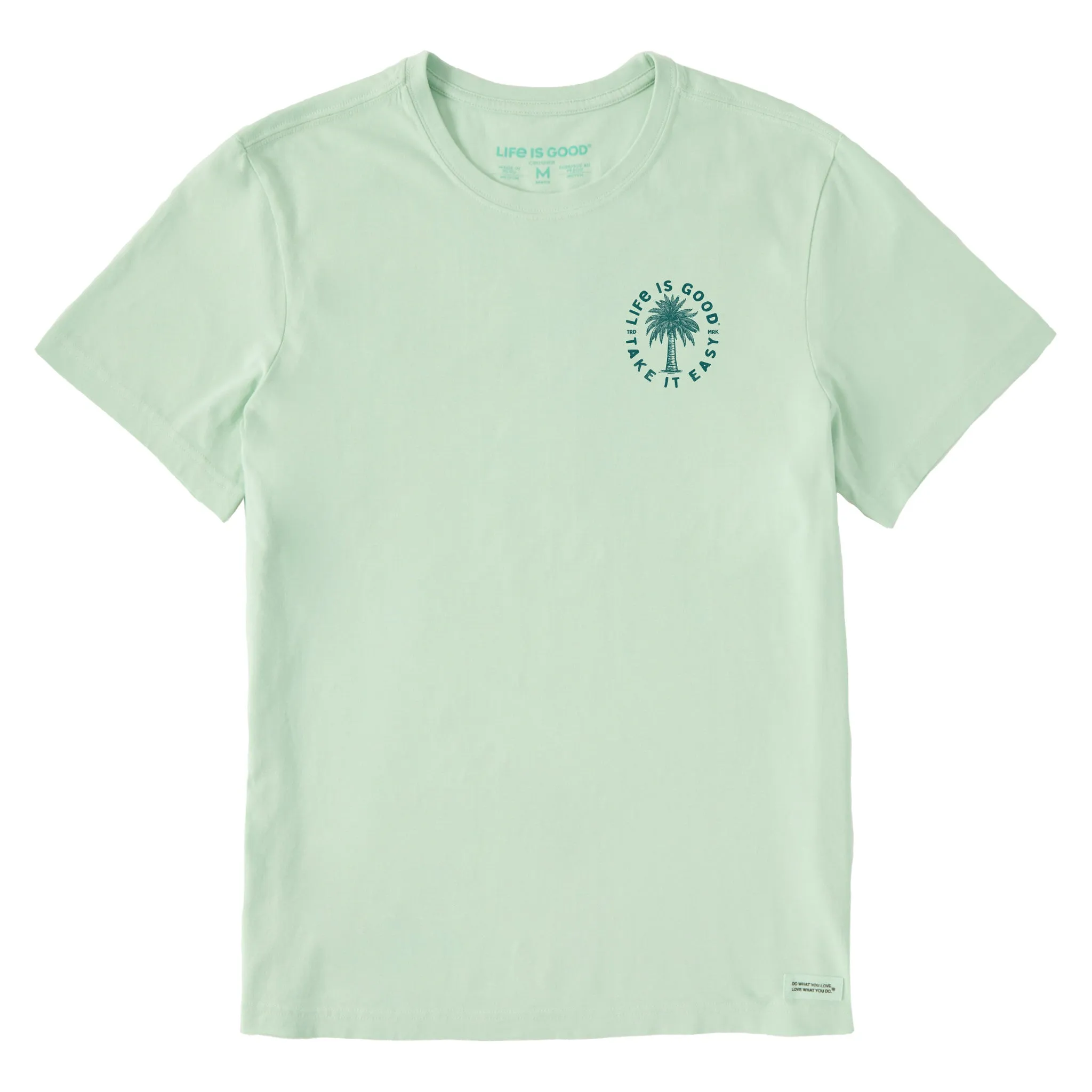 Fashion-Forward Look Subtle Details Men's Take it Easy Palm Short Sleeve Crusher Tee