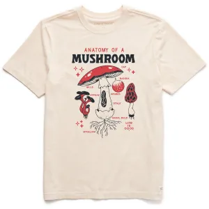 Men's The Anatomy of a Mushroom Short Sleeve Crusher Tee Dimensional Stability Weave Seasonal Trend