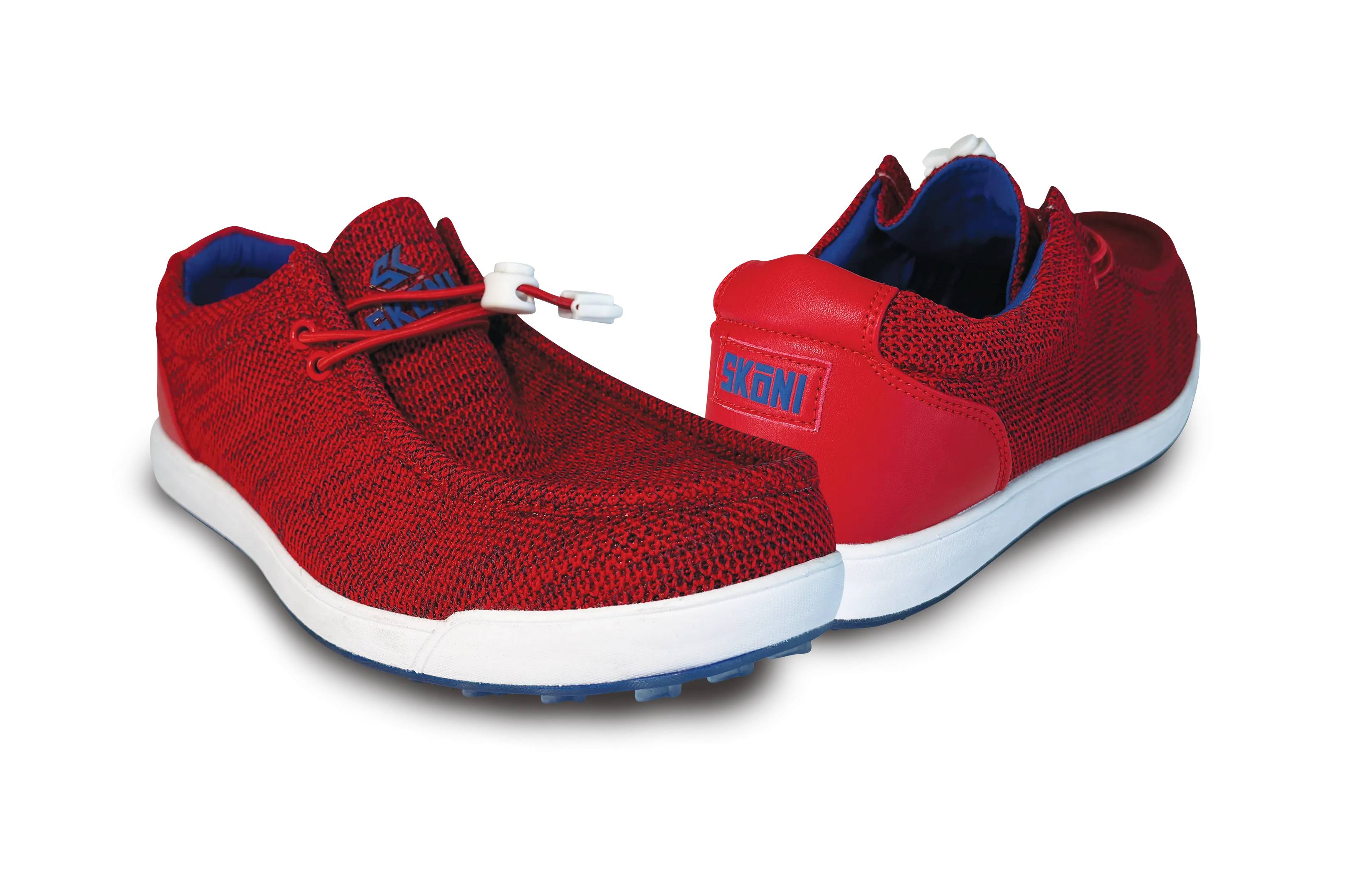 SK??NI Men's Golf Shoe Waterproof- Red Solid Hold BreathableUpper