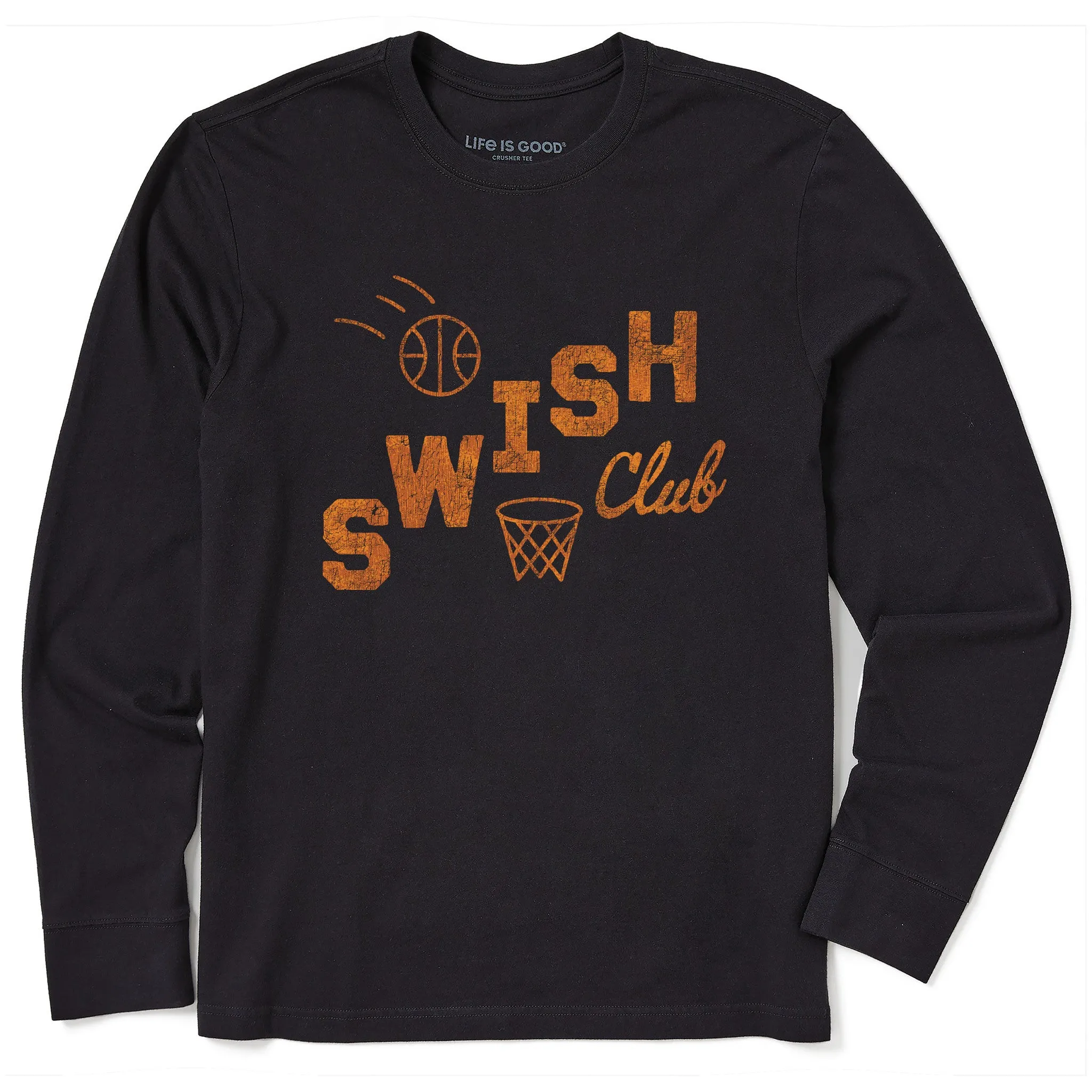 Men's Swish Club Long Sleeve Crusher Tee funky