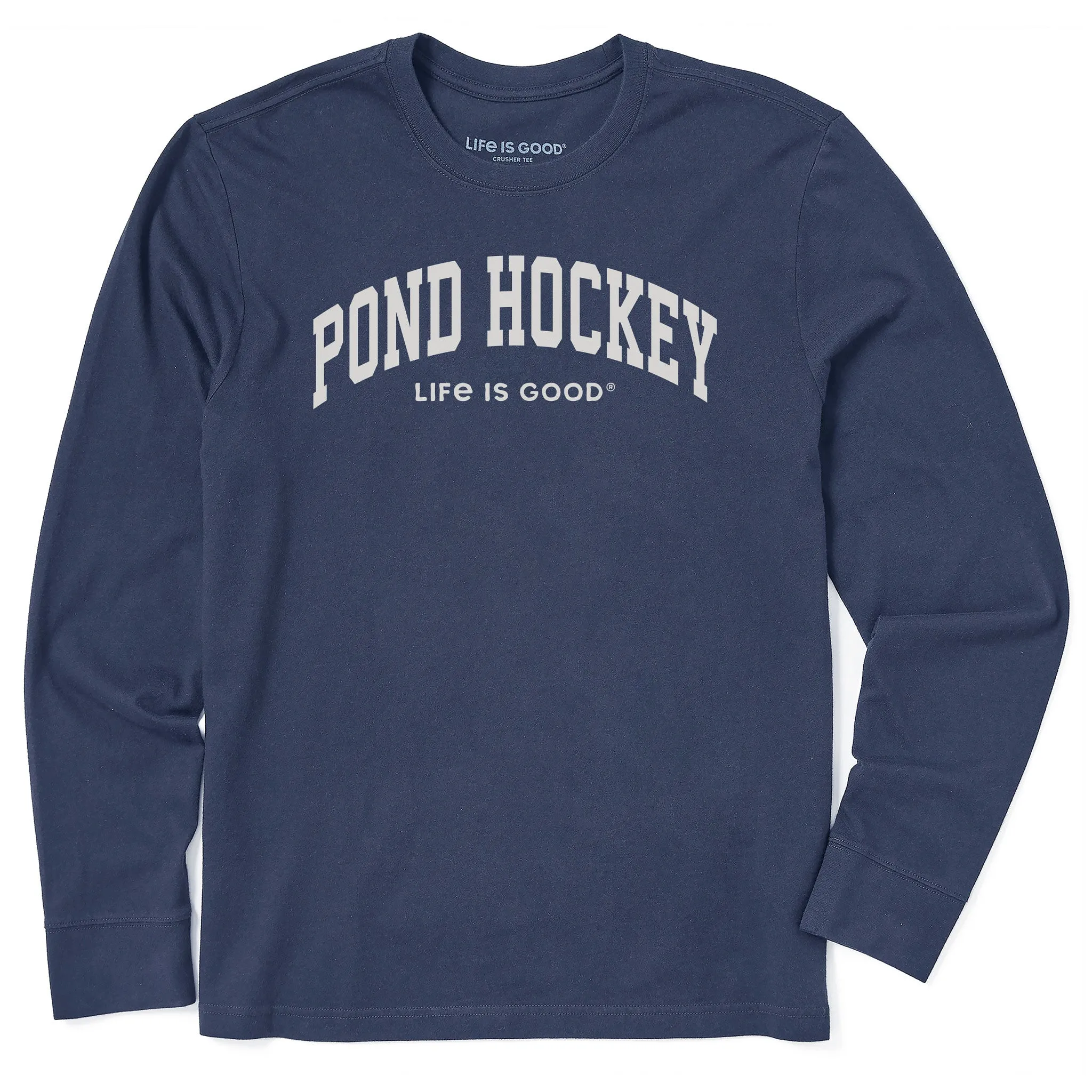 Men's Pond Hockey Arch Long Sleeve Crusher Tee Seasonal Must-Have