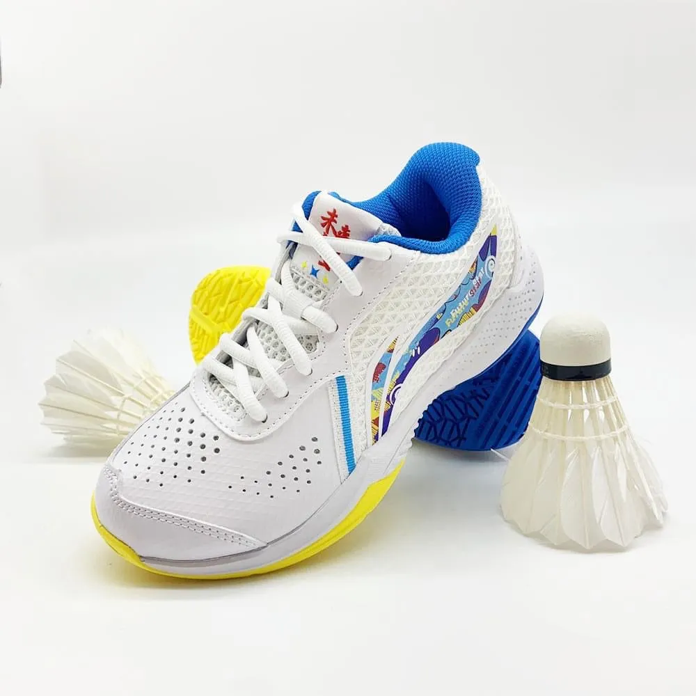 Li Ning Lei Ting Badminton Kid's Shoe [White/Blue] AYTT014-3 Daily Trainer