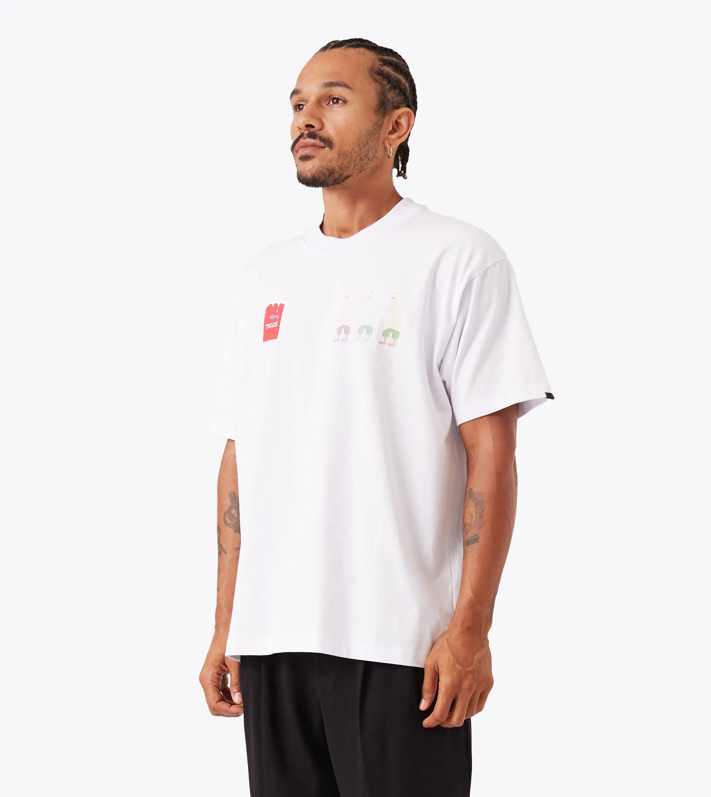 Modern Twist Ducks Box Tee White