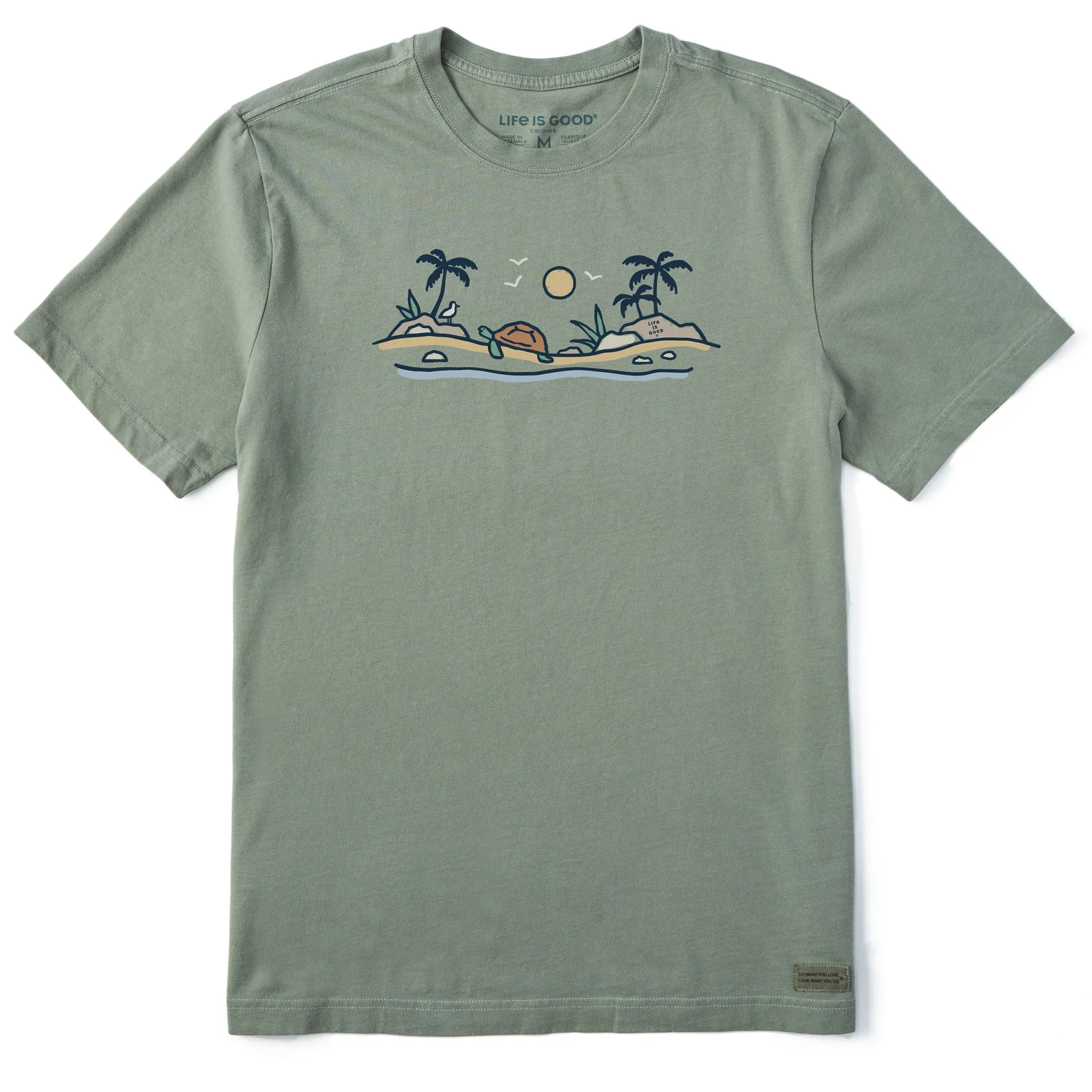 Daily Comfort Men's Turtle Beach Scene Short Sleeve Tee