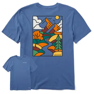 Men's What a Mountain Scene Short Sleeve Tee Unisex Fit