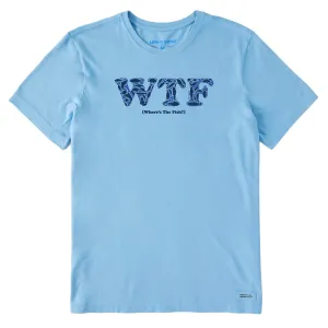 Double Stitched Hem Men's WTF Fish Short Sleeve Tee