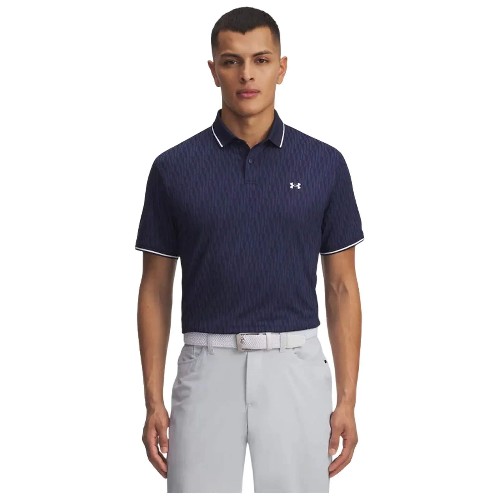 Under Armour Mens Drive Sport Jacquard Polo Shirt Outdoor Vibe