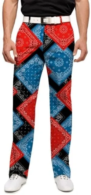 Loudmouth Golf: Mens Pants - Bandanas Functional Waist
