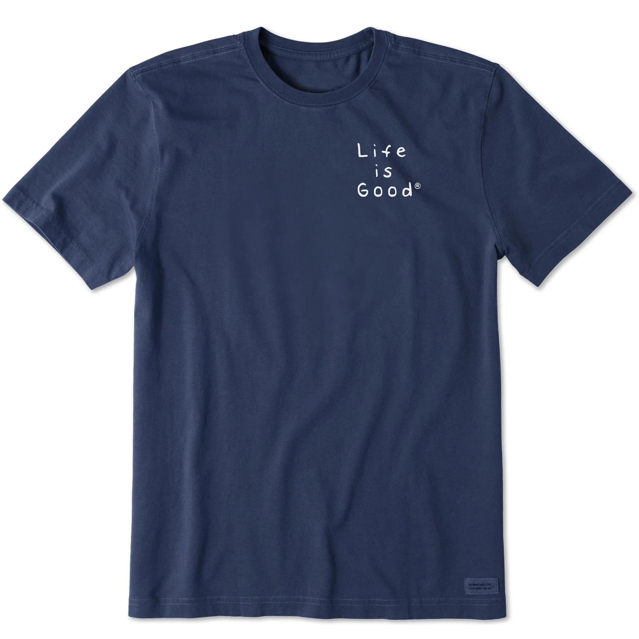Casual Comfort Design Minimal Look Men's Wordsmith Life is Good LC Short Sleeve Crusher Tee