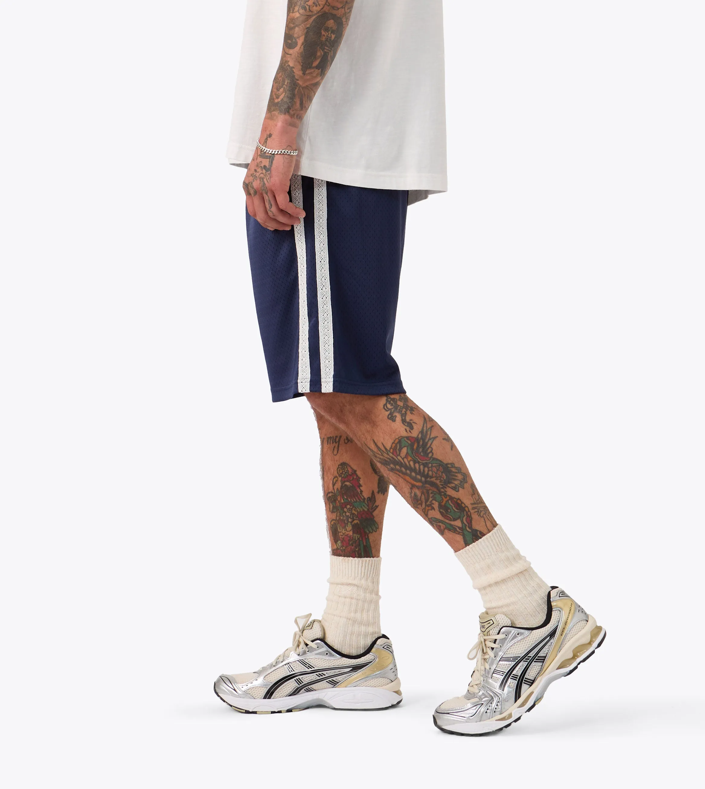 00's Mesh Short Navy Anti Static Treatment Comfy Motion