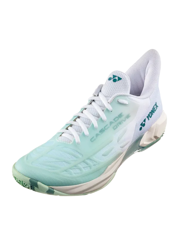 Yonex 2025 Power Cushion Cascade Drive 2 Badminton Shoes [White/Green] Long Life Guard Edge