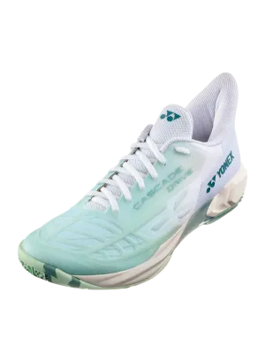 Yonex 2025 Power Cushion Cascade Drive 2 Badminton Shoes [White/Green] Long Life Guard Edge