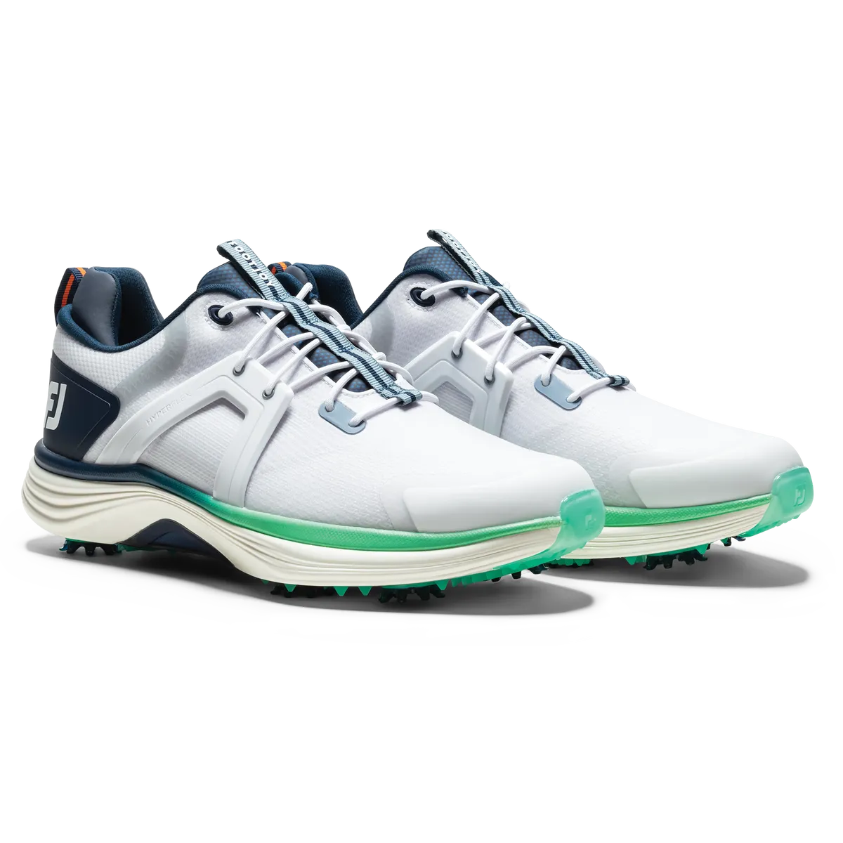 FootJoy Men's Hyperflex Golf Shoe- White/Navy/Green Course Walk