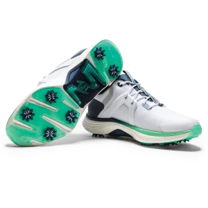 FootJoy Men's Hyperflex Golf Shoe- White/Navy/Green Comfort Lining AnkleSupport