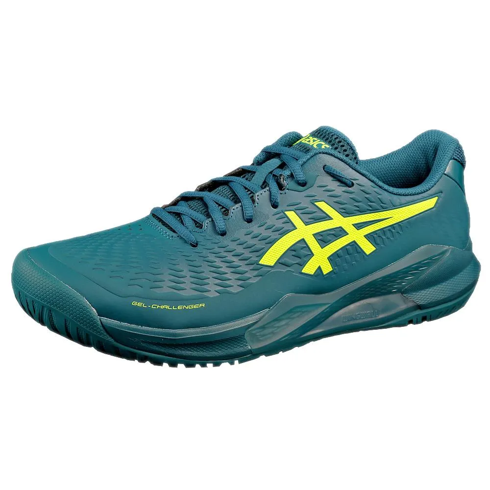 Smooth Sling Anti   Abrasion Asics Men's Gel-Challenger 14 - Restful Teal/Safety Yellow