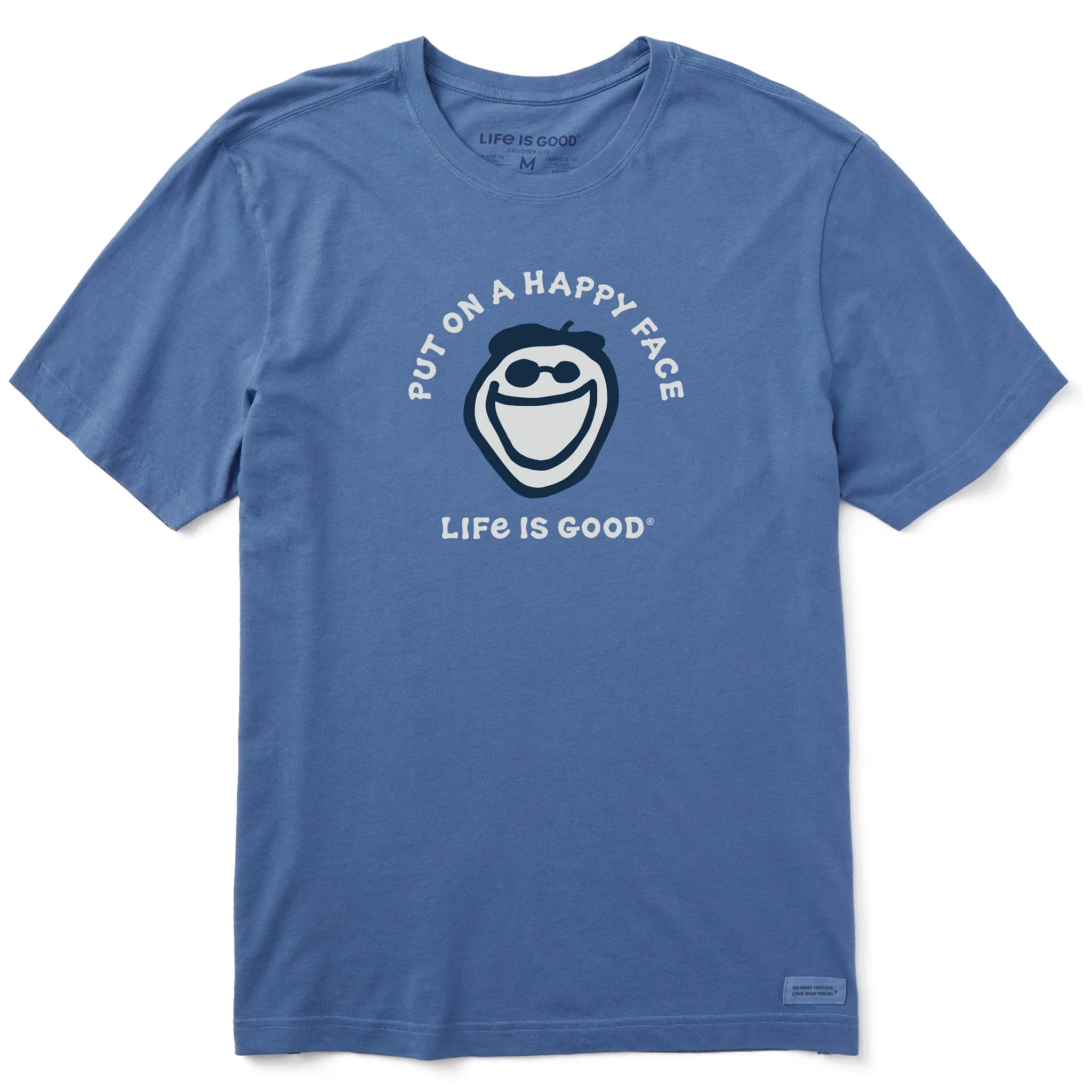 Men's Put On a Happy Face Jake Short Sleeve Tee Comfort Design Versatile Layering Piece