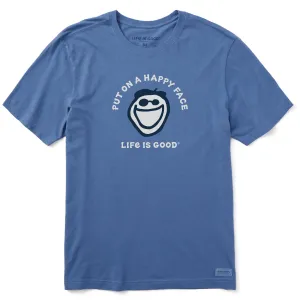 Men's Put On a Happy Face Jake Short Sleeve Tee Comfort Design Versatile Layering Piece