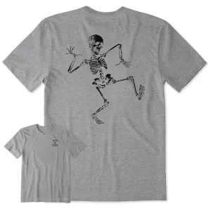 Casual Design Sport Flex Fit Men's Skeleton Dance Short Sleeve Crusher Tee