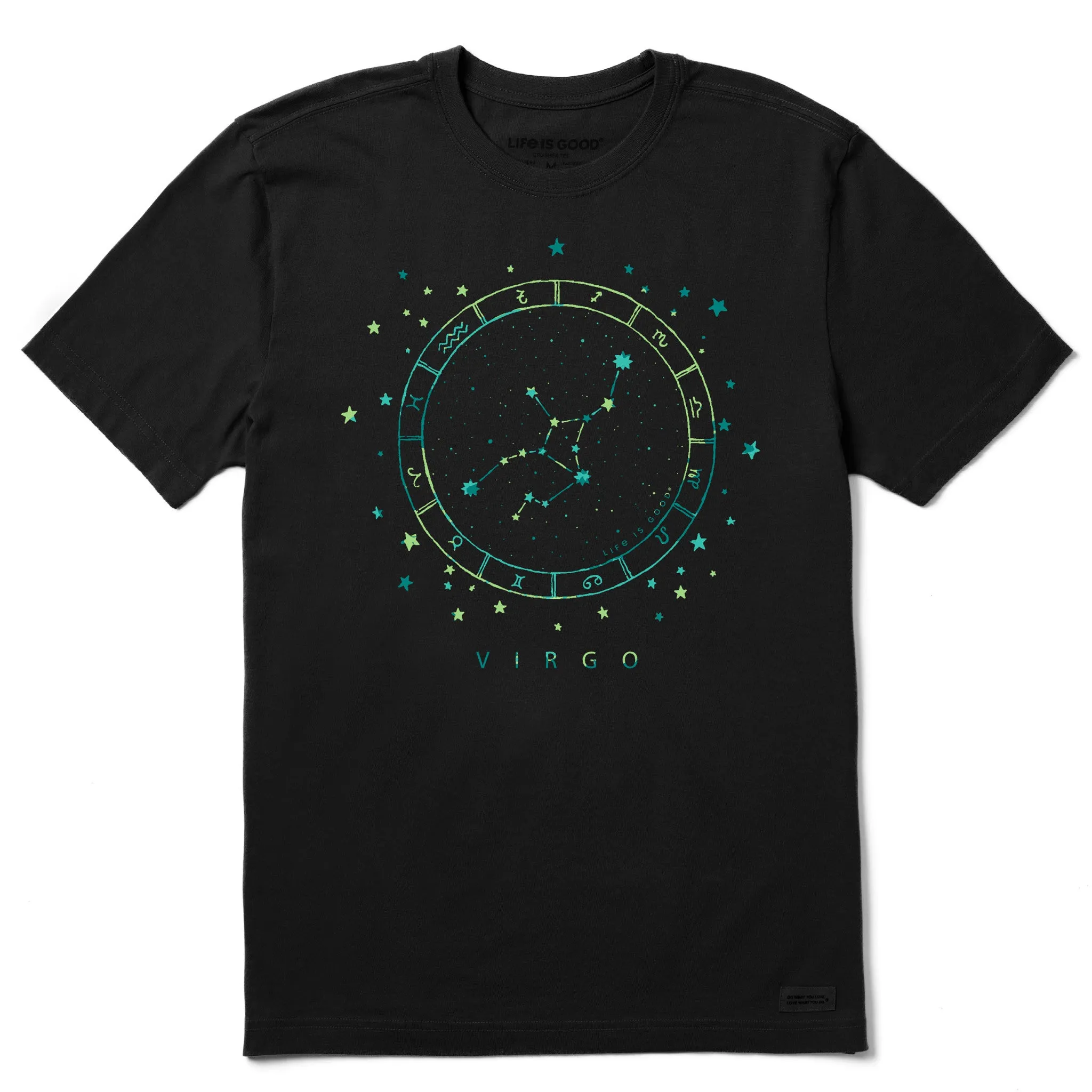 tall size Men's Zodiac Constellation Virgo Short Sleeve Crusher Tee