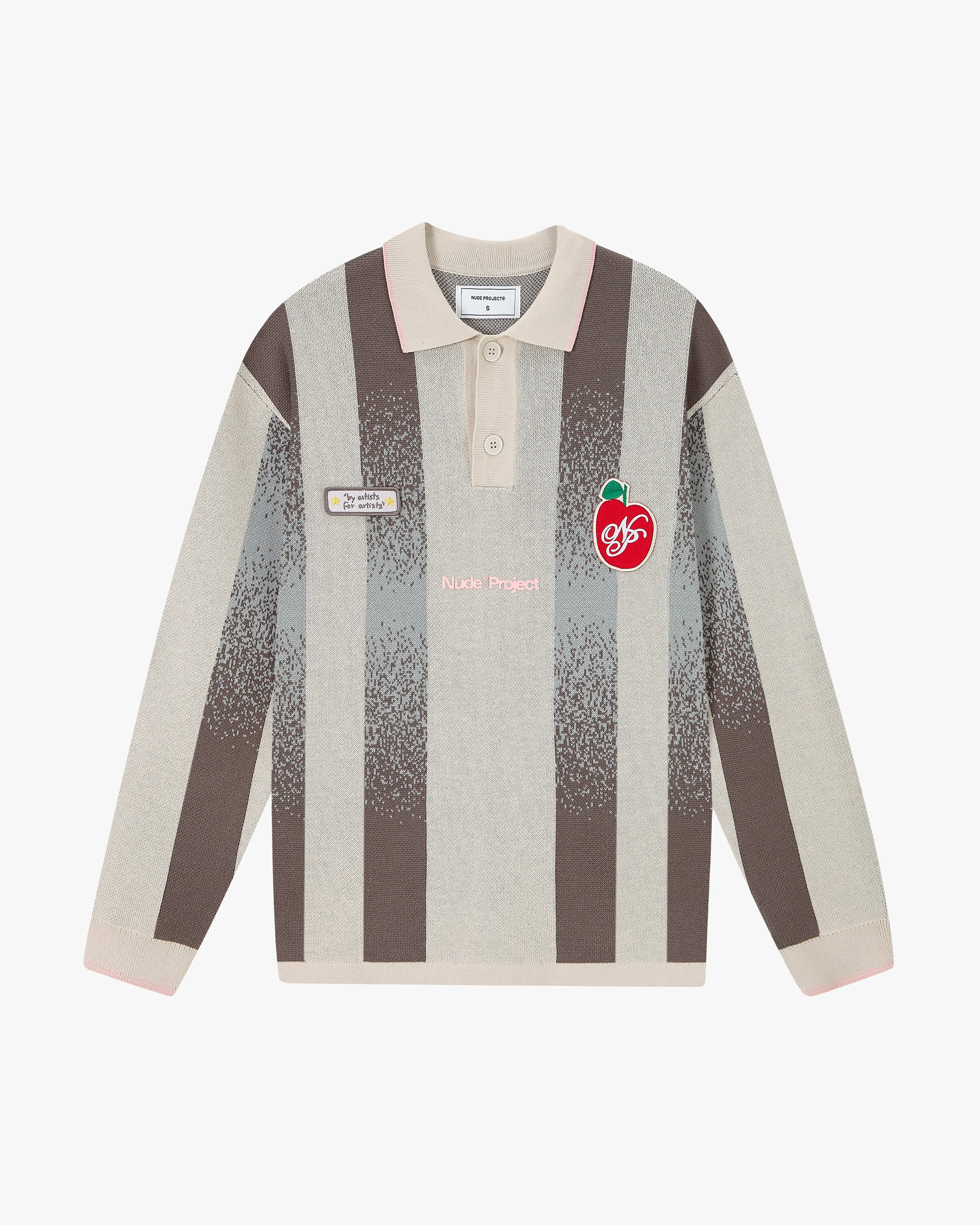 Interlock Weave Vizcaya Football Polo Knit Grey