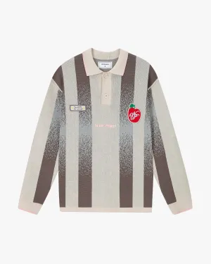 Interlock Weave Vizcaya Football Polo Knit Grey