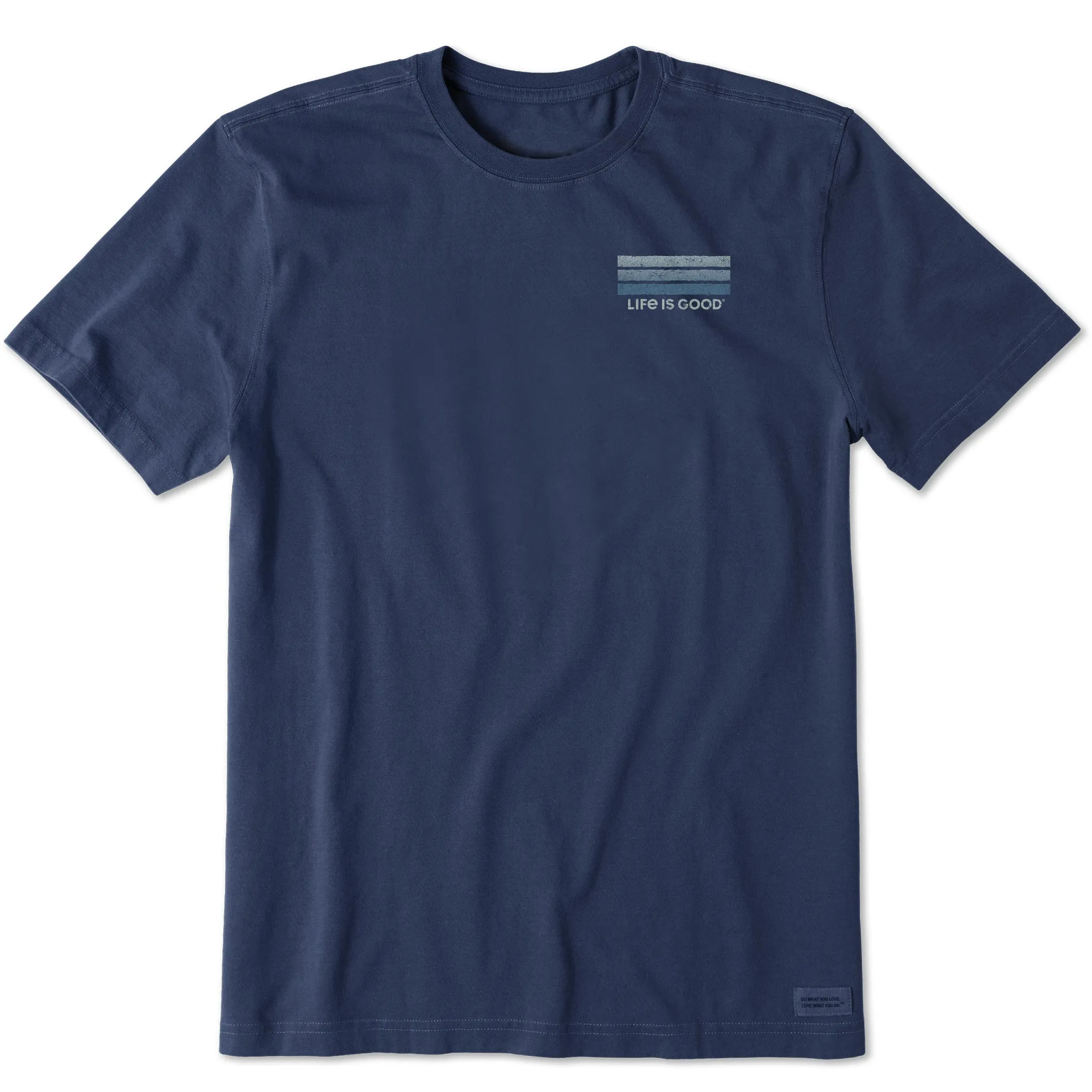 DoubleStitchedHem Men's Sunset Stripes Short Sleeve Tee