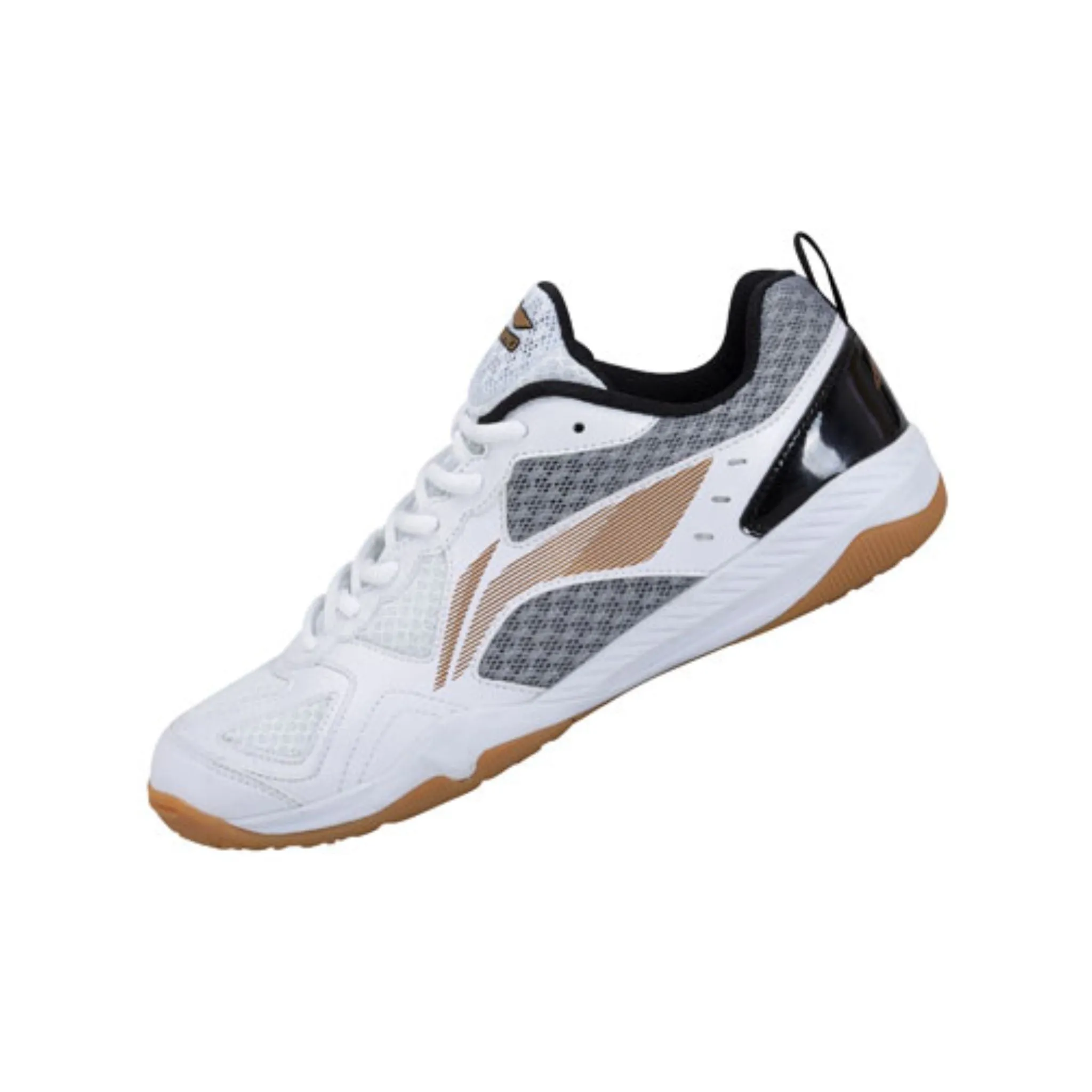 Aerodynamic Structure Unisex Friendly Design Li Ning Men's Table Tennis Shoes [White/Grey] APTP001-4