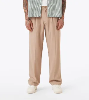 Herringbone Flow Pant Beige Flattering Design No Ride Up Design