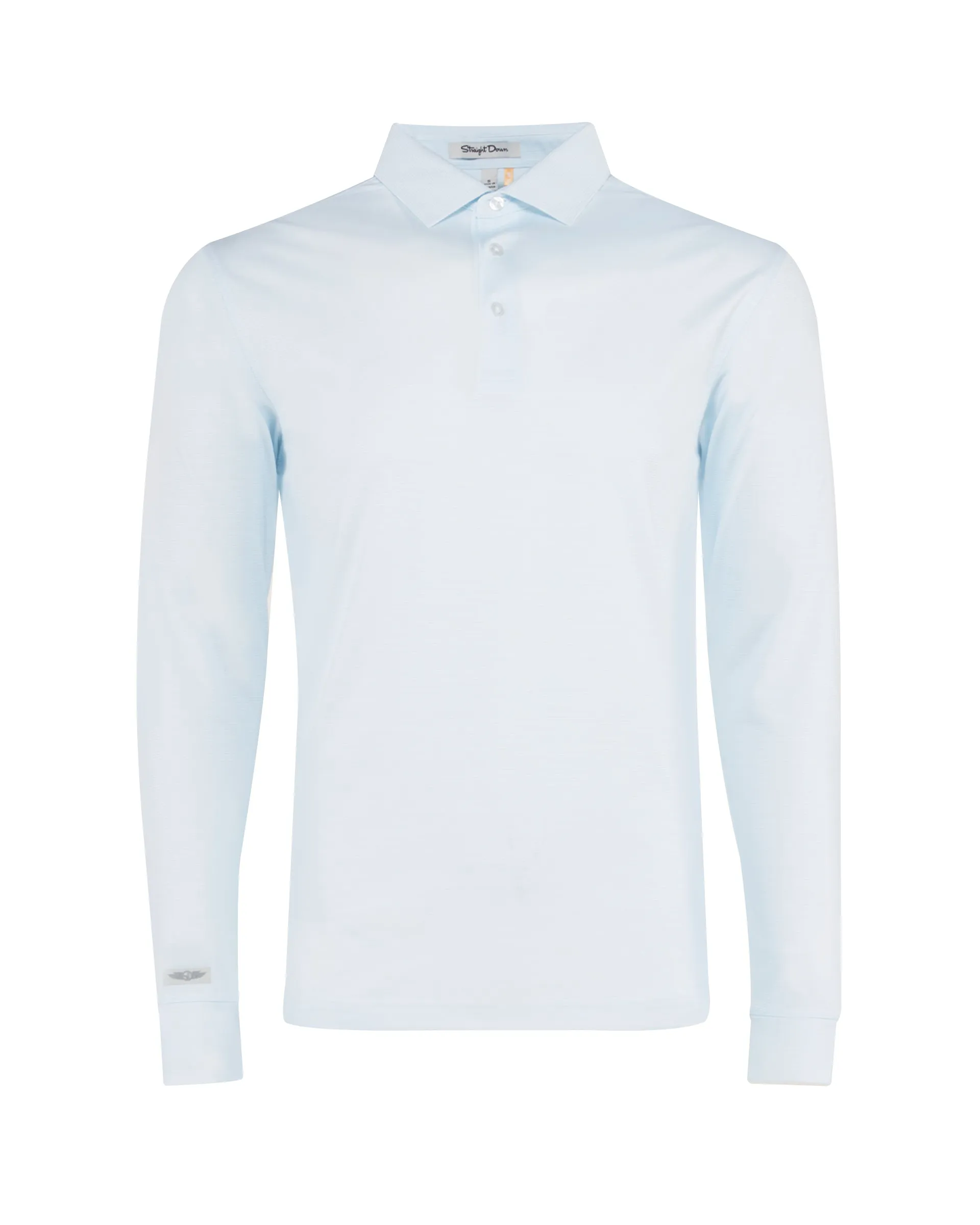 Stearns Long Sleeve Polo - Sky / White Quick Dry Design