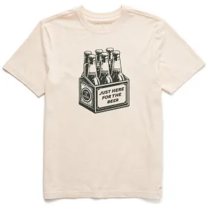 Soft Touch Fabric Outdoor Adventure Men's Here for the Beer (6 pack) Short Sleeve Crusher Tee