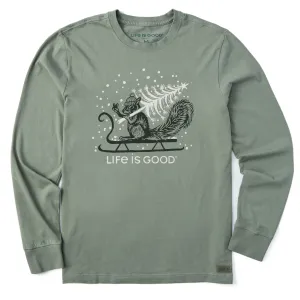 discount offer Men's Squirrel Tree Long Sleeve Crusher Tee