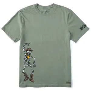 Simple Yet Elegant Cozy Fit Men's Howdy Cowboy Skeleton Short Sleeve Crusher Tee