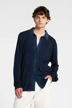 Raw Edge Hem Classic Buttondown