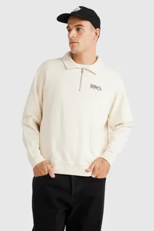 Benj Half Zip Collared Crew Salt VentilatedKnit