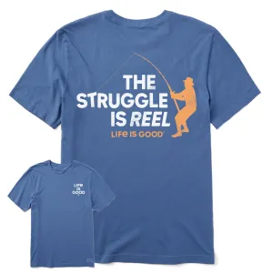 Men's The Struggle Is Reel Short Sleeve Tee Active Fashion Sport Fit