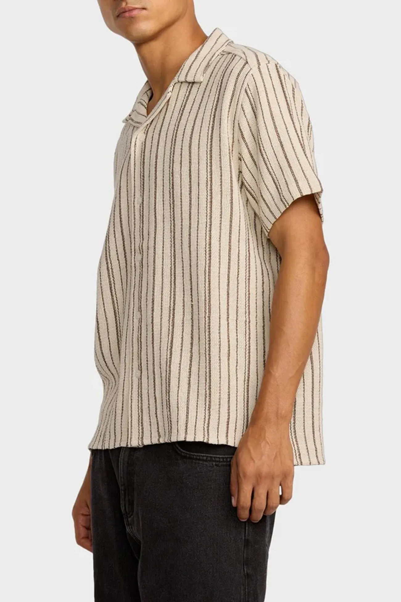 Vacancy Stripe Short Sleeve Ceramic Effortless Design Cozy Vibe Wear