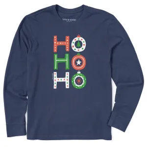 Cool Layer Wear Active Wearable Men's Ho Ho Ho Ornaments Long Sleeve Crusher Tee